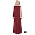 Front open Abaya- MAROON-BEIGE Front open Abaya- MAROON-BEIGE